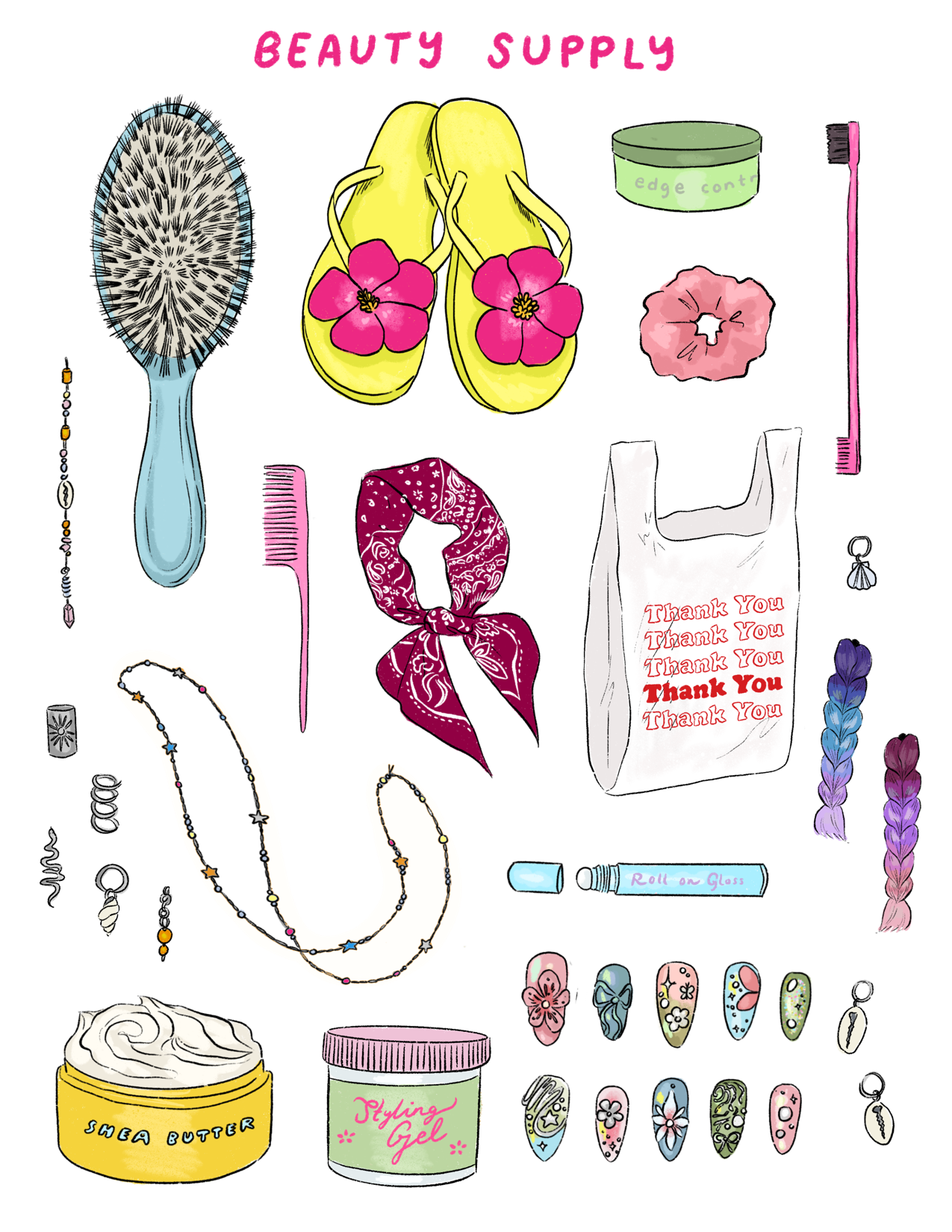 Beauty Supply Stickersheet