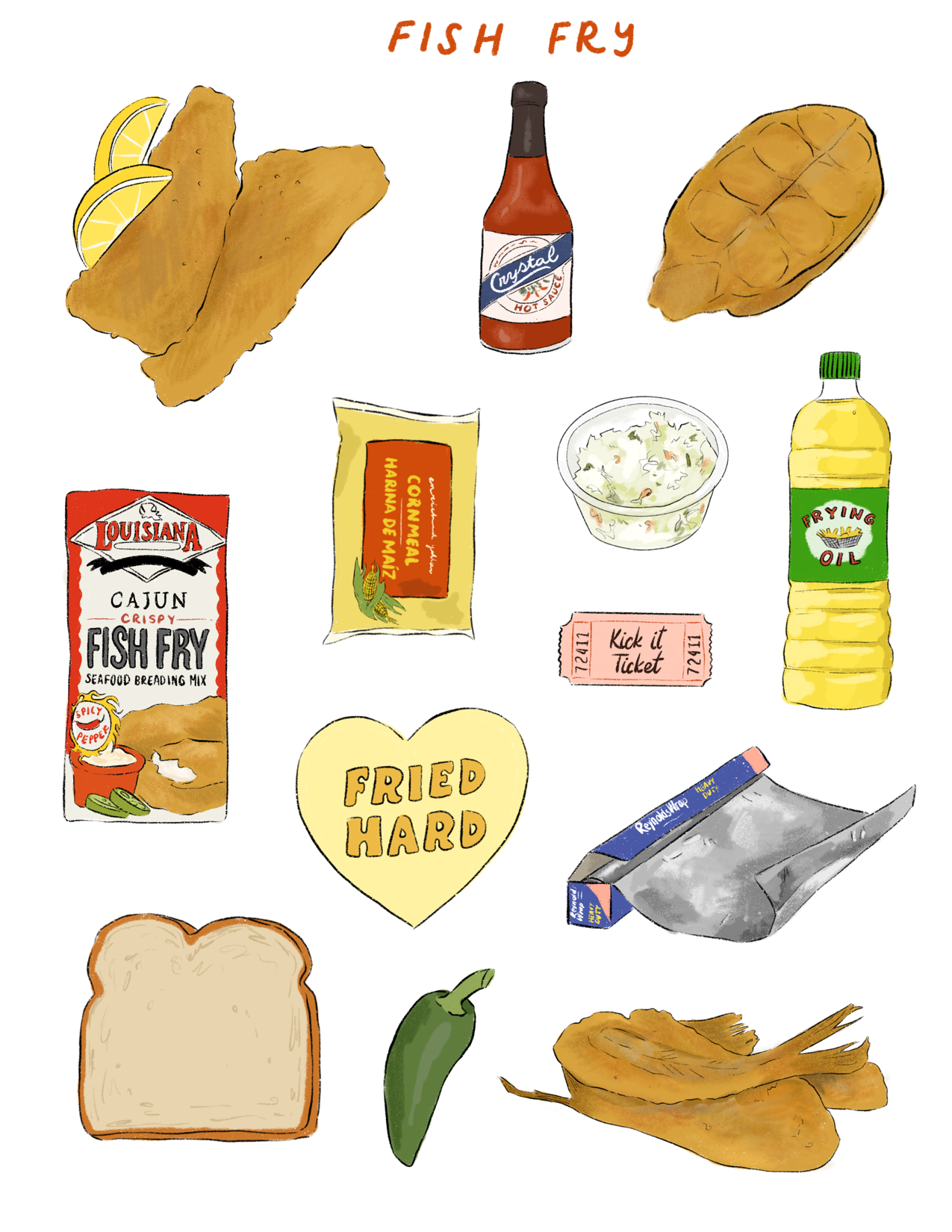 Fish Fry Supply Stickersheet